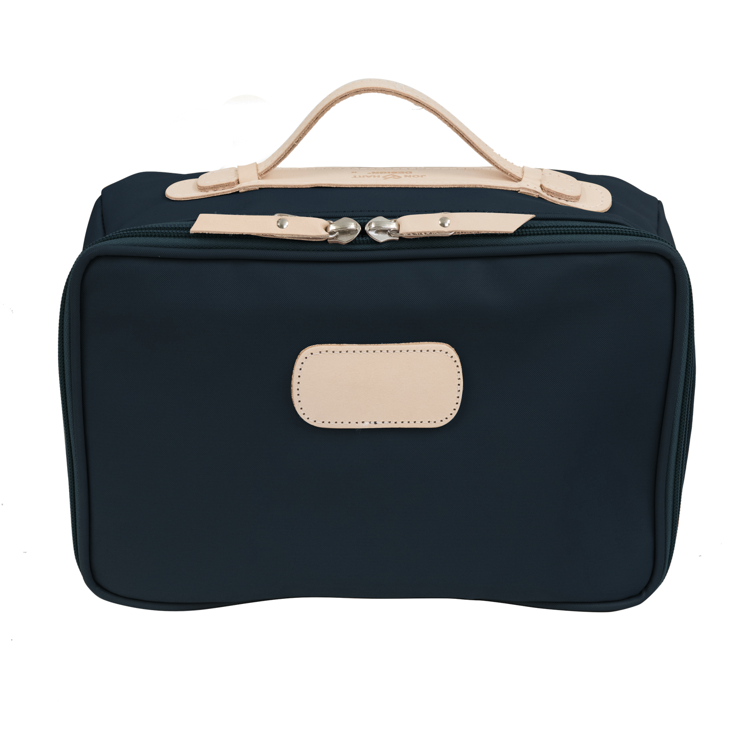 Large Travel Kit - Navy Coated Canvas Front Angle in Color 'Navy Coated Canvas'