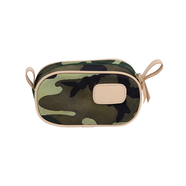 Junior Shave Kit - Classic Camo Coated Canvas Front Angle in Color 'Classic Camo Coated Canvas'