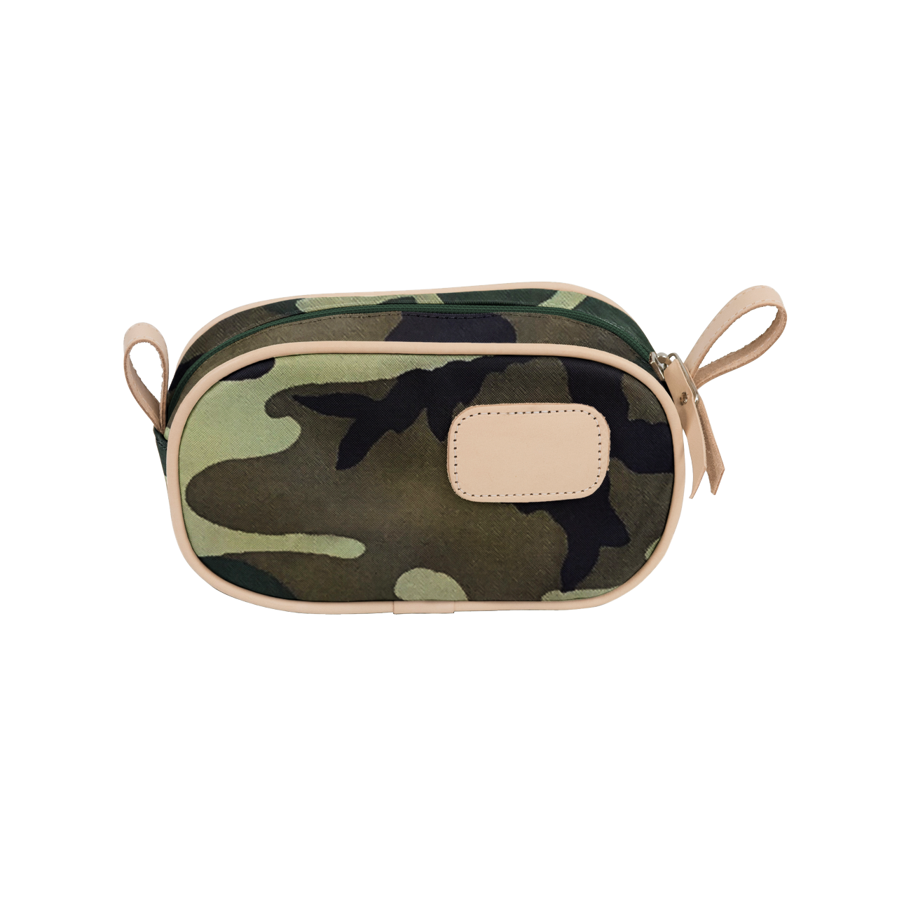 Junior Shave Kit - Classic Camo Coated Canvas Front Angle in Color 'Classic Camo Coated Canvas'