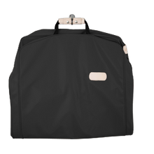 Load image into Gallery viewer, 50&quot; Garment Bag - Black Coated Canvas Front Angle in Color &#39;Black Coated Canvas&#39;
