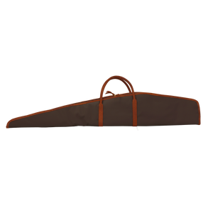 Rifle Cover - Espresso Coated Canvas Front Angle in Color 'Espresso Coated Canvas'