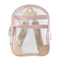 Load image into Gallery viewer, Clear Backpack - Rose Front Angle in Color &#39;Rose&#39;
