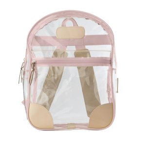 Clear Backpack - Rose Front Angle in Color 'Rose'