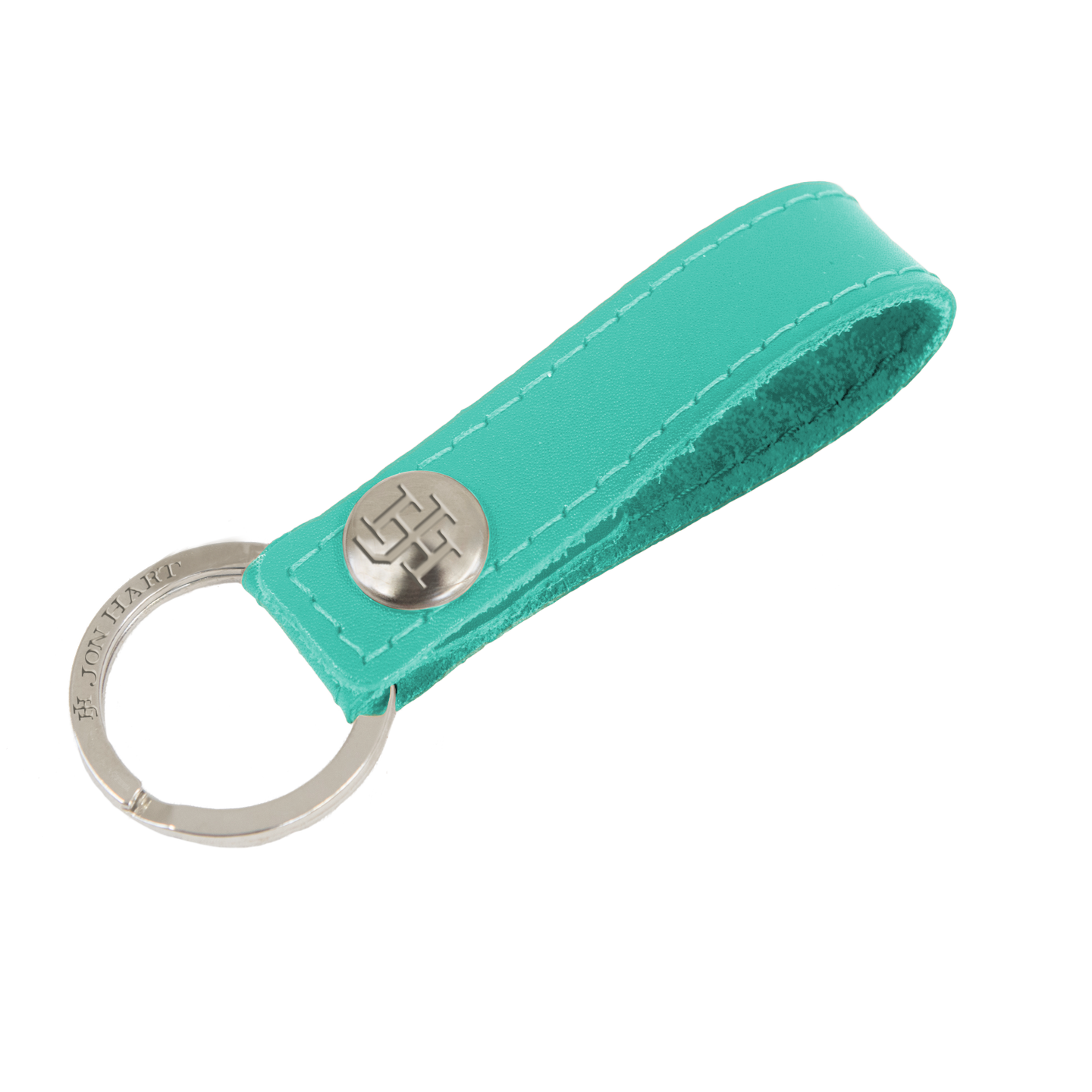 Key Ring - Caribbean Leather Front Angle in Color 'Caribbean Leather'