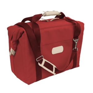 Large Cooler - Red Coated Canvas Front Angle in Color 'Red Coated Canvas'