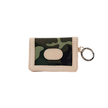 Load image into Gallery viewer, ID Wallet - Classic Camo Coated Canvas Front Angle in Color &#39;Classic Camo Coated Canvas&#39;
