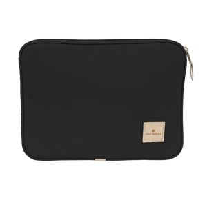 15" Computer Case - Black Coated Canvas Front Angle in Color 'Black Coated Canvas'