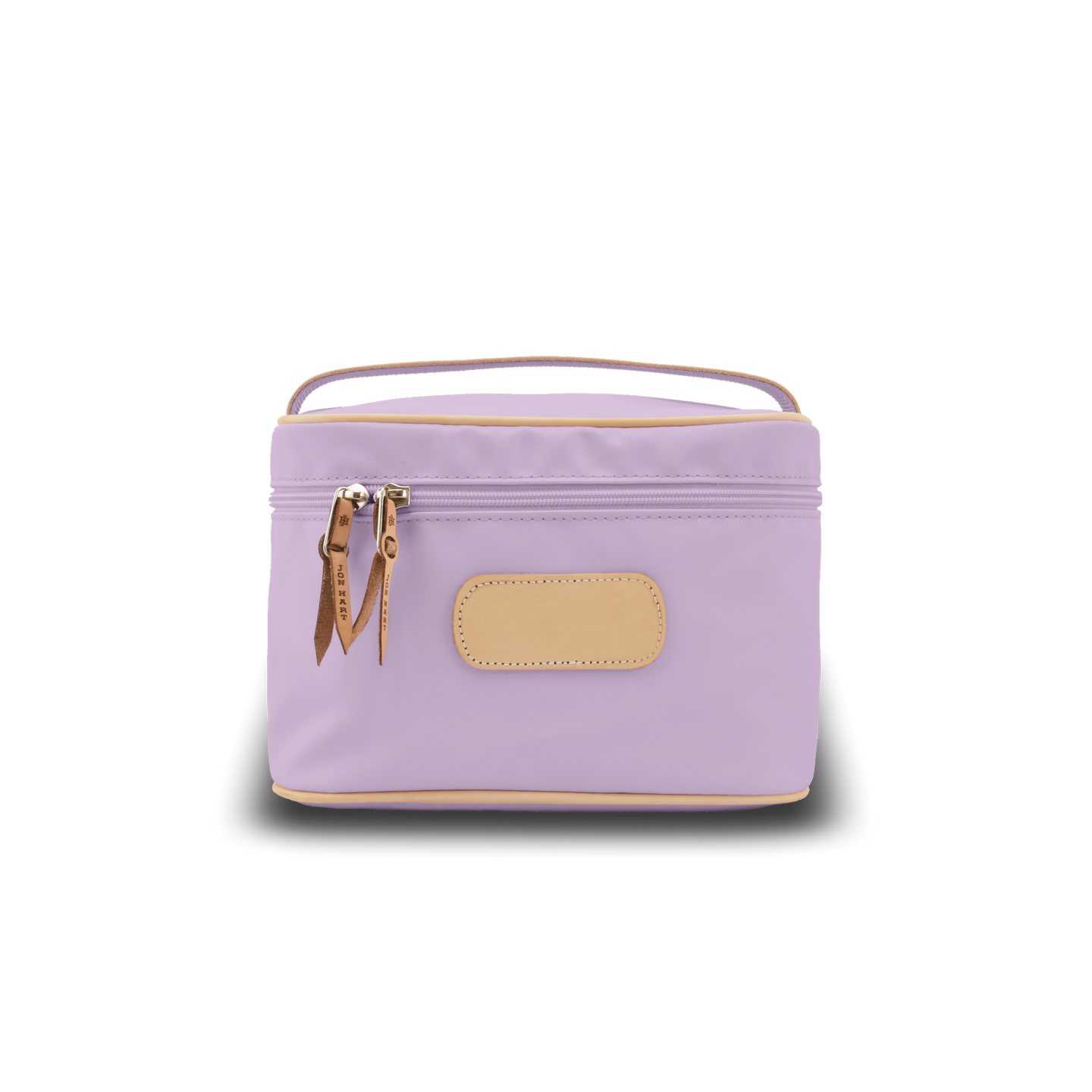 Makeup Case - Lilac Coated Canvas Front Angle in Color 'Lilac Coated Canvas'