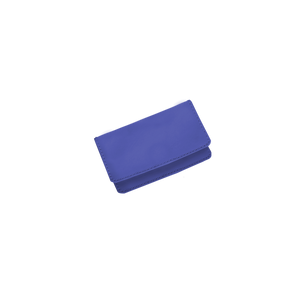 Card Case - Royal Blue Leather Front Angle in Color 'Royal Blue Leather'