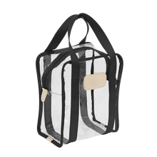 Load image into Gallery viewer, Clear Shag Bag - Black Webbing Front Angle in Color &#39;Black Webbing&#39;
