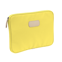 Load image into Gallery viewer, 13&quot; Computer Case - Lemon Coated Canvas Front Angle in Color &#39;Lemon Coated Canvas&#39;
