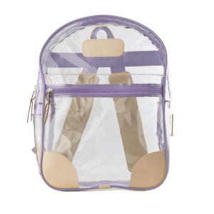 Clear Backpack - Lilac Front Angle in Color 'Lilac'