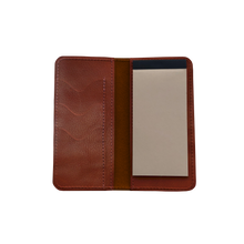 Load image into Gallery viewer, Wood Wallet - Blonde Leather Front Angle in Color &#39;Blonde Leather&#39;
