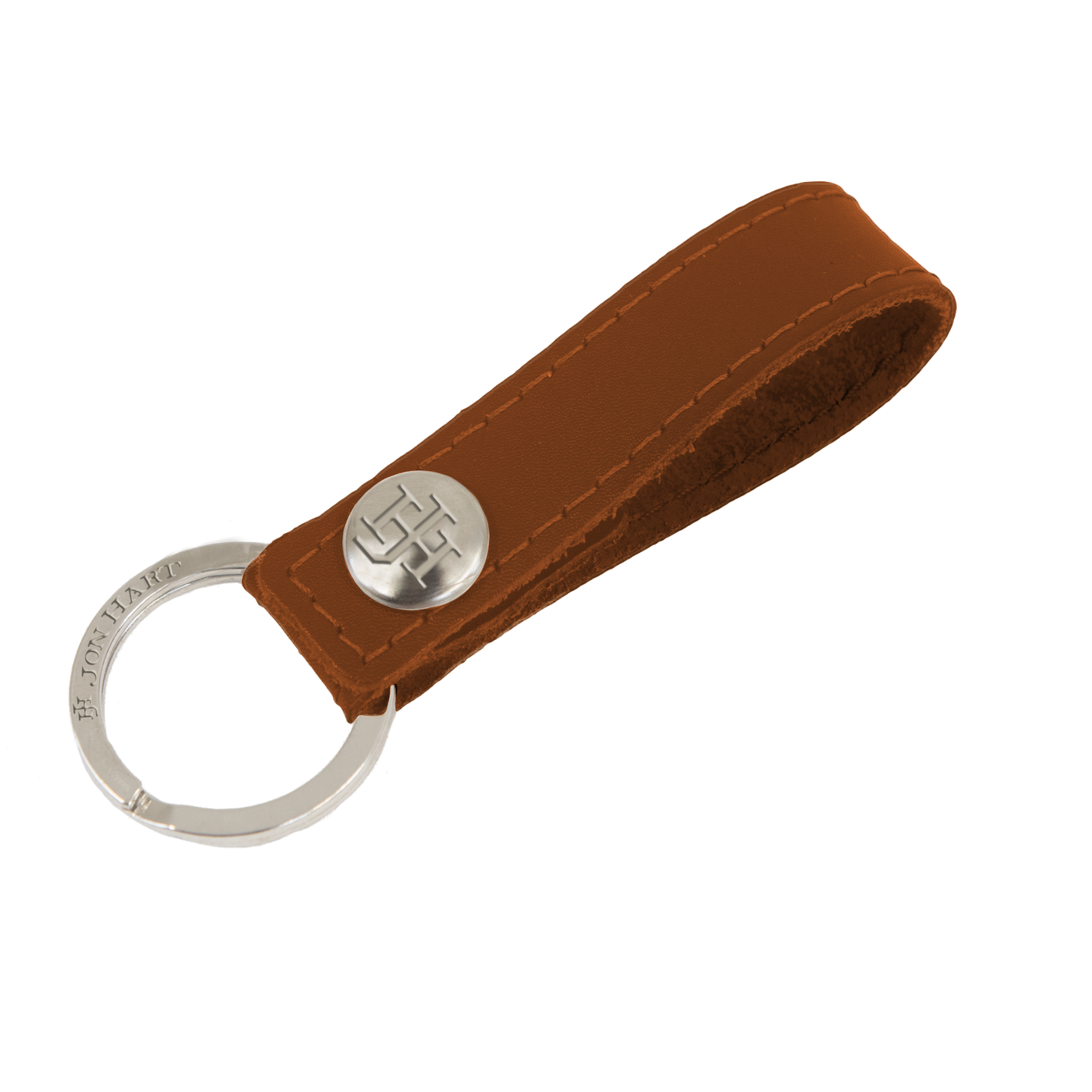 Key Ring - Bridle Leather Front Angle in Color 'Bridle Leather'