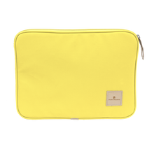 Load image into Gallery viewer, 15&quot; Computer Case - Lemon Coated Canvas Front Angle in Color &#39;Lemon Coated Canvas&#39;
