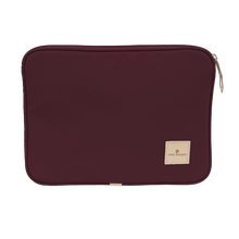 Load image into Gallery viewer, 13&quot; Computer Case - Burgundy Coated Canvas Front Angle in Color &#39;Burgundy Coated Canvas&#39;
