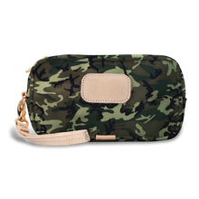 Load image into Gallery viewer, Wristlet - Classic Camo Coated Canvas Front Angle in Color &#39;Classic Camo Coated Canvas&#39;
