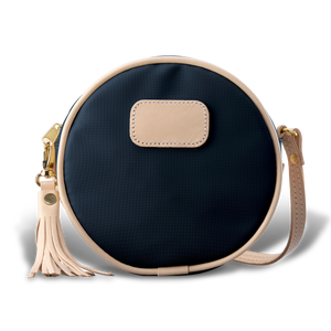Luna - Navy Coated Canvas Front Angle in Color 'Navy Coated Canvas'