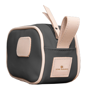 Junior Shave Kit - Charcoal Coated Canvas Front Angle in Color 'Charcoal Coated Canvas'