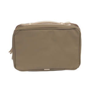 Large Travel Kit - Saddle Coated Canvas Front Angle in Color 'Saddle Coated Canvas'