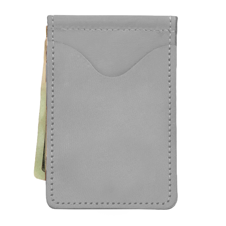 McClip - Steel Leather Front Angle in Color 'Steel Leather'