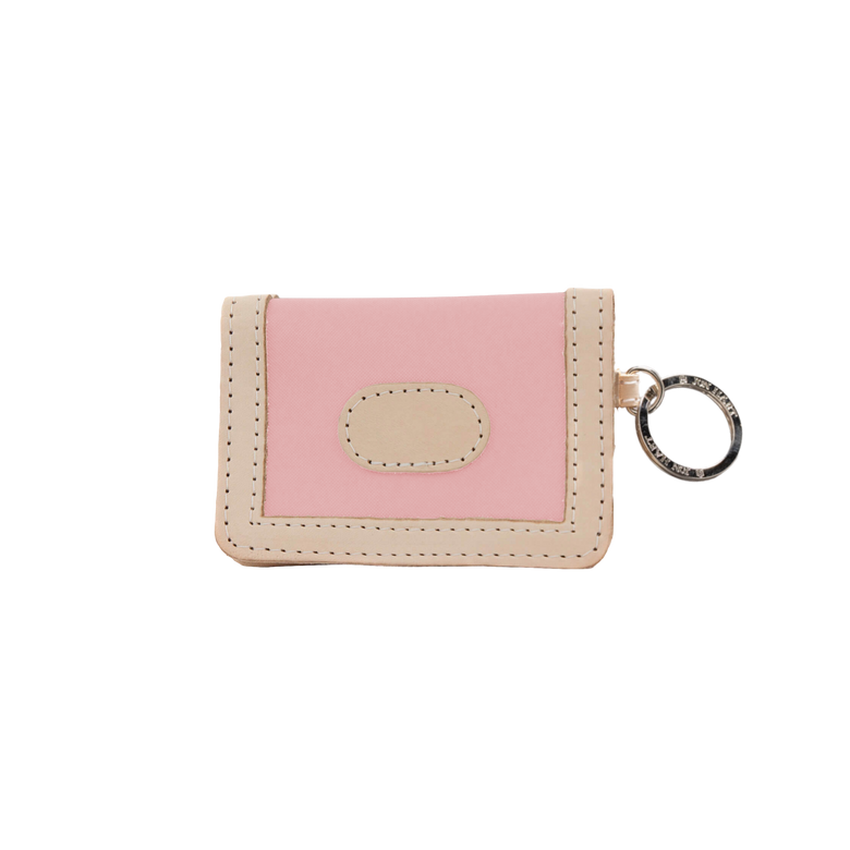 ID Wallet - Rose Coated Canvas Front Angle in Color 'Rose Coated Canvas'