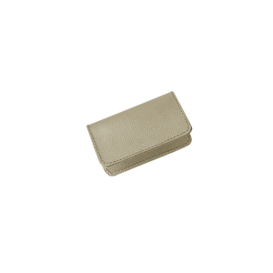 Card Case - Champagne Leather Front Angle in Color 'Champagne Leather'