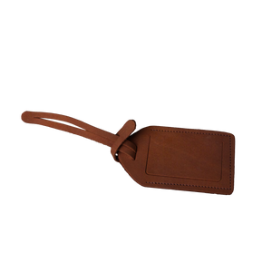 Luggage Tag - Oiled Front Angle in Color 'Oiled'