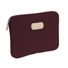 Load image into Gallery viewer, 15&quot; Computer Case - Burgundy Coated Canvas Front Angle in Color &#39;Burgundy Coated Canvas&#39;
