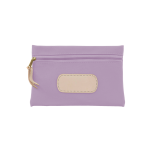 Pouch - Lilac Coated Canvas Front Angle in Color 'Lilac Coated Canvas'