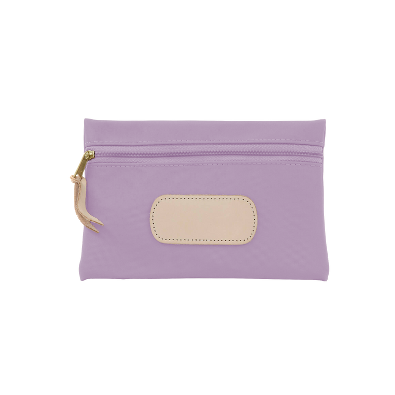Pouch - Lilac Coated Canvas Front Angle in Color 'Lilac Coated Canvas'