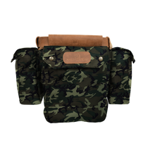 Load image into Gallery viewer, Bird Bag - Classic Camo Coated Canvas Front Angle in Color &#39;Classic Camo Coated Canvas&#39;
