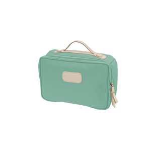 Large Travel Kit - Mint Coated Canvas Front Angle in Color 'Mint Coated Canvas'
