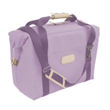 Load image into Gallery viewer, Large Cooler - Lilac Coated Canvas Front Angle in Color &#39;Lilac Coated Canvas&#39;
