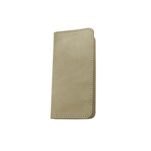 Load image into Gallery viewer, Wood Wallet - Champagne Leather Front Angle in Color &#39;Champagne Leather&#39;
