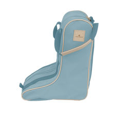 Load image into Gallery viewer, Boot Bag - Ocean Blue Coated Canvas Front Angle in Color &#39;Ocean Blue Coated Canvas&#39;
