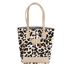 Load image into Gallery viewer, Alamo Heights Tote - Leopard Coated Canvas Front Angle in Color &#39;Leopard Coated Canvas&#39;
