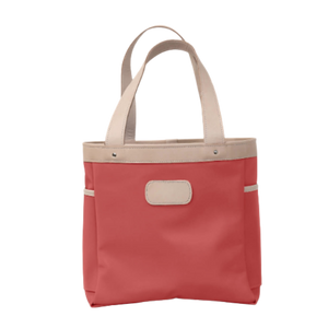 Left Bank - Coral Coated Canvas Front Angle in Color 'Coral Coated Canvas'