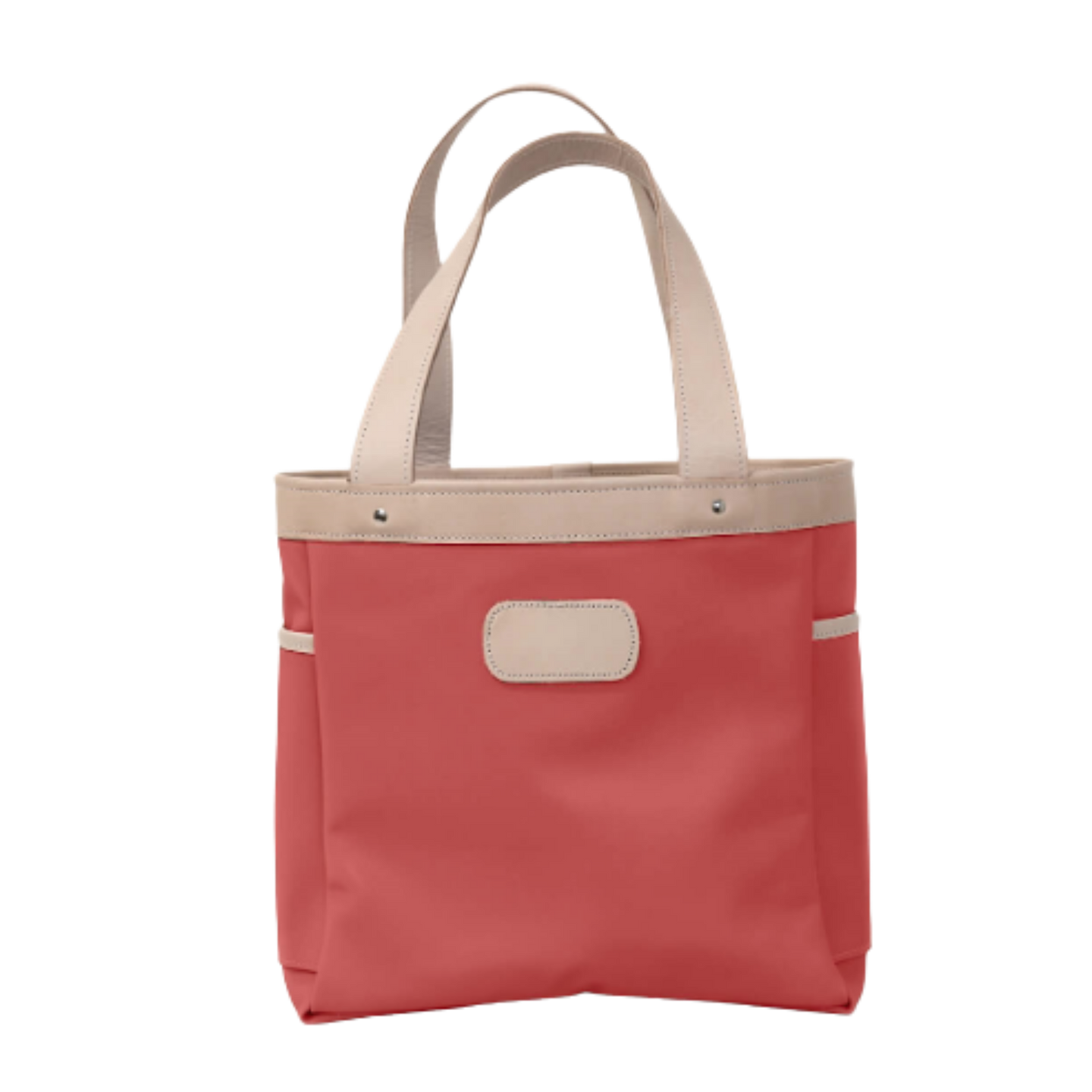 Left Bank - Coral Coated Canvas Front Angle in Color 'Coral Coated Canvas'