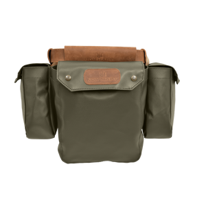 Bird Bag - Moss Coated Canvas Front Angle in Color 'Moss Coated Canvas'