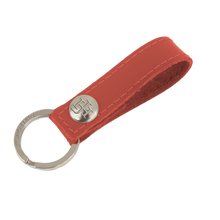 Load image into Gallery viewer, Key Ring - Salmon Leather Front Angle in Color &#39;Salmon Leather&#39;

