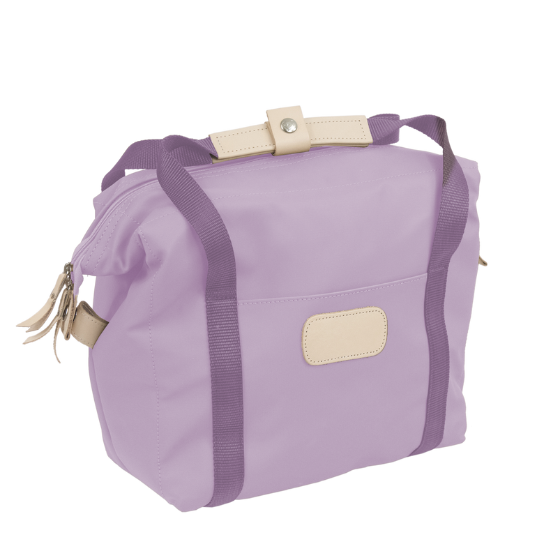 Cooler - Lilac Coated Canvas Front Angle in Color 'Lilac Coated Canvas'
