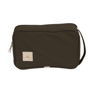 Small Travel Kit - Espresso Coated Canvas Front Angle in Color 'Espresso Coated Canvas'