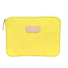 Load image into Gallery viewer, 13&quot; Computer Case - Lemon Coated Canvas Front Angle in Color &#39;Lemon Coated Canvas&#39;
