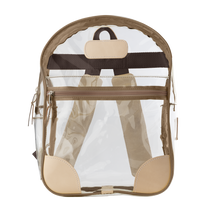 Load image into Gallery viewer, Clear Backpack - Saddle Front Angle in Color &#39;Saddle Webbing&#39;
