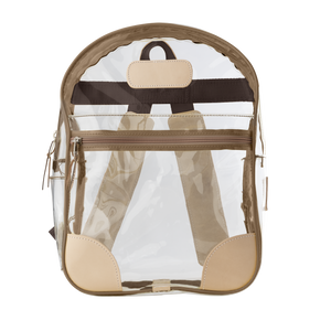 Clear Backpack - Saddle Front Angle in Color 'Saddle'