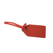 Load image into Gallery viewer, Luggage Tag - Cherry Leather Front Angle in Color &#39;Cherry Leather&#39;
