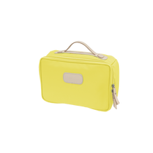 Load image into Gallery viewer, Large Travel Kit - Lemon Coated Canvas Front Angle in Color &#39;Lemon Coated Canvas&#39;
