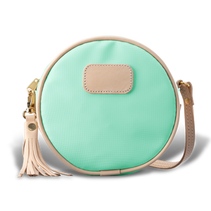 Luna - Mint Coated Canvas Front Angle in Color 'Mint Coated Canvas'