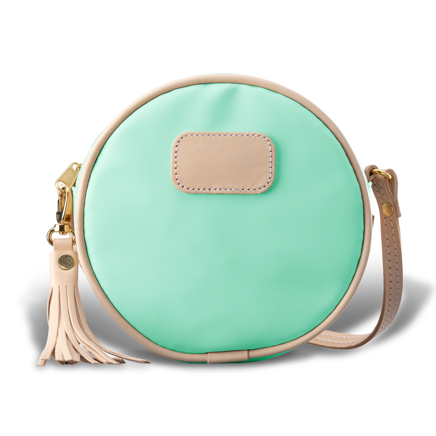 Luna - Mint Coated Canvas Front Angle in Color 'Mint Coated Canvas'
